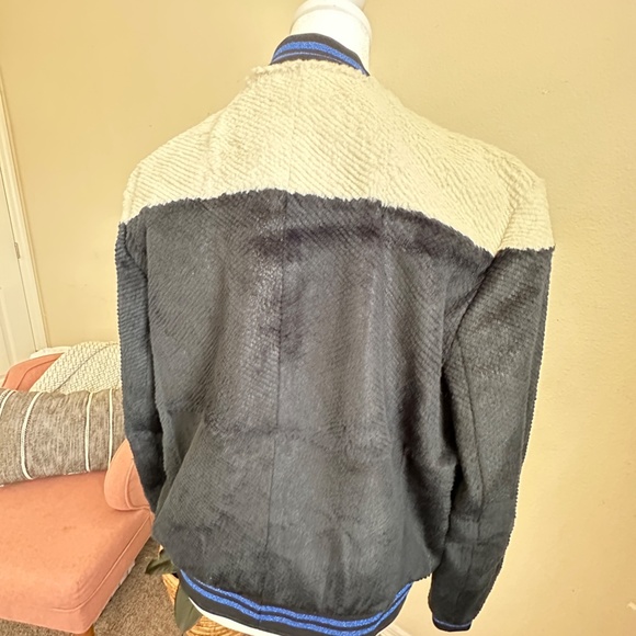 3.1 Phillip Lim Fur Bomber jacket black white black 6 - Picture 6 of 15